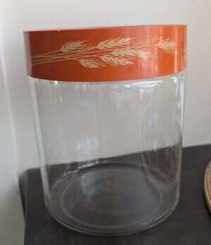 Vintage Pyrex Autumn Harvest Glass Cannister 48oz
